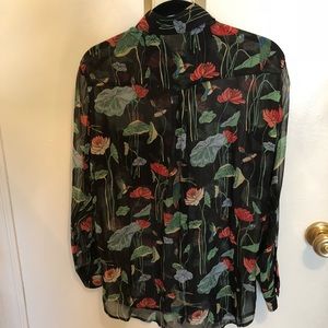 Equipment long silk blouse/shirt